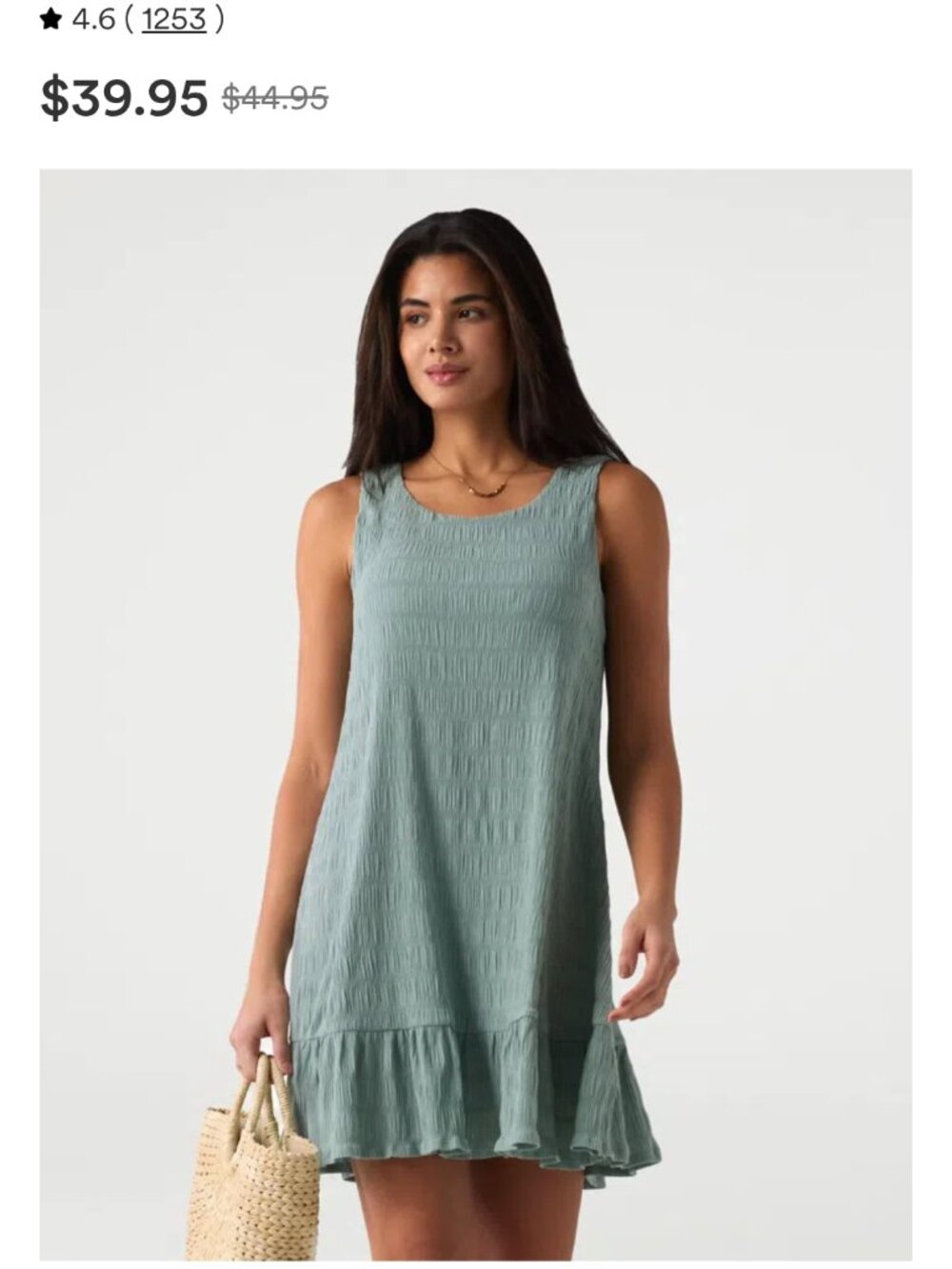 NWT - Halara Blue Surf Mini Dress w/Built in Bra - S (4/6) Petite